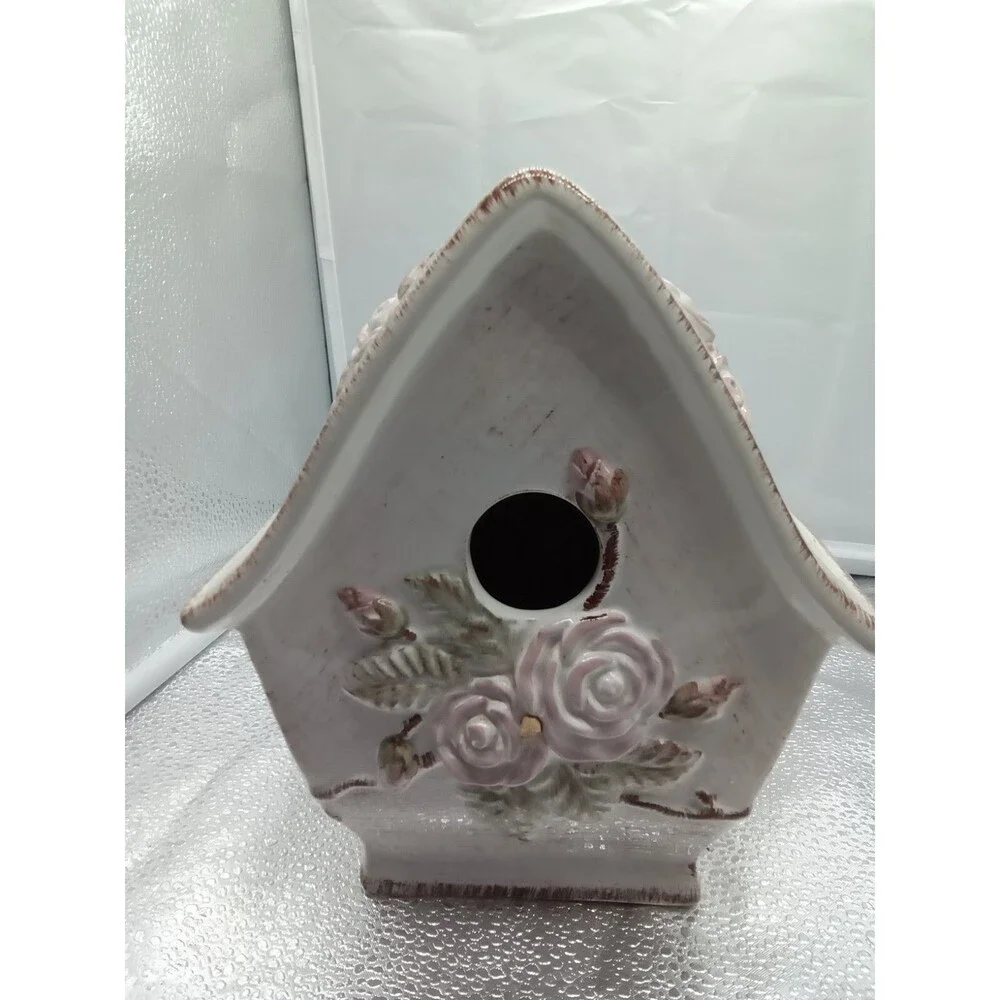 Midwestern Homes Birdhouse White‎ Pink Green